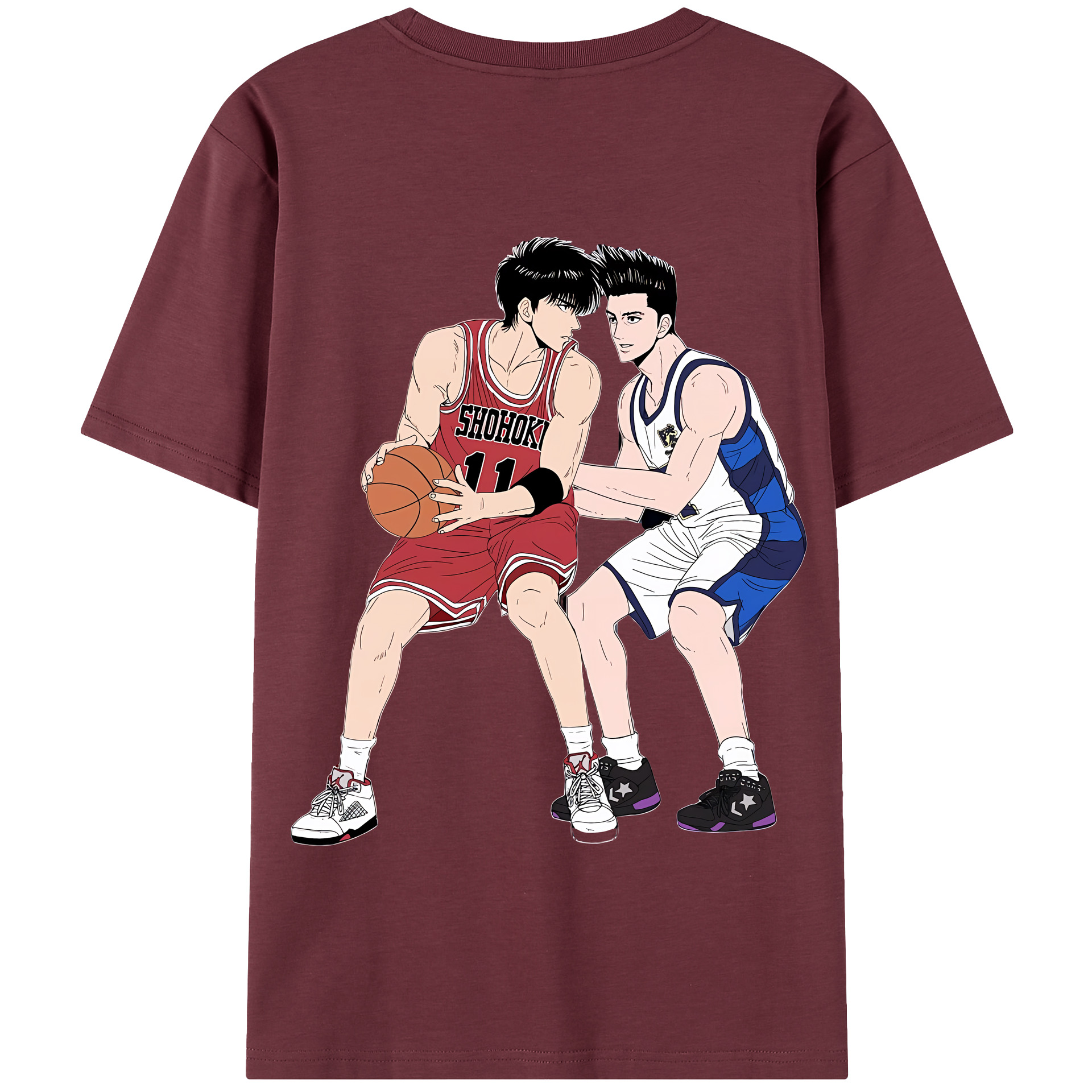 SLAM DUNK／スラムダンク 綿100％半袖Tシャツ（背面プリント）